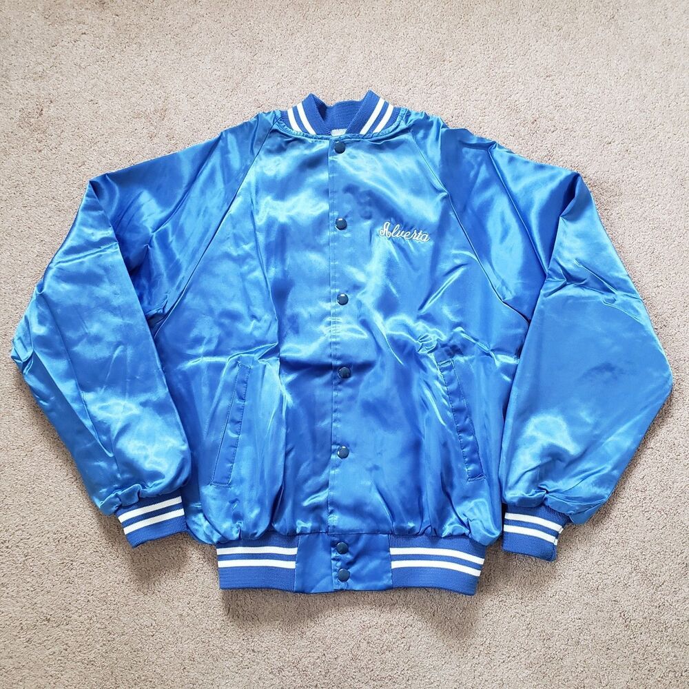 Vintage 90s Wyoming Elk Club 1990 Size S-M Mens Lightweight Royal Blue Jacket - Picture 4 of 9